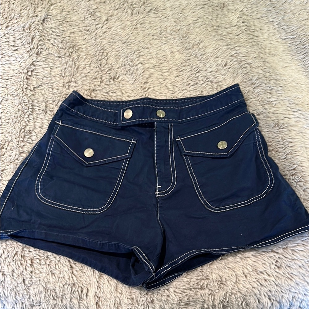 GAP Blue High Waist Denim Shorts